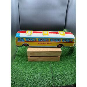 Cragstan Alps 1960s Giant School Bus-Battery Operated 20.5"Tin Vehicle